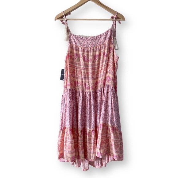 Lucky Brand Boho Midi Dress Woman’s Size Mixed Floral Print Pink Lavender NWT - Picture 8 of 14